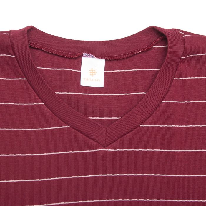 Джемпер мужской Полоса цвет бордовый, рост 182-188 см, размер 46