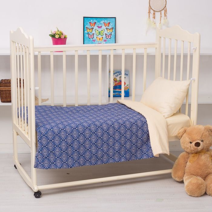 Покрывало гобеленовое "Этель" Восточные мотивы синий 110х140 ± 2 см