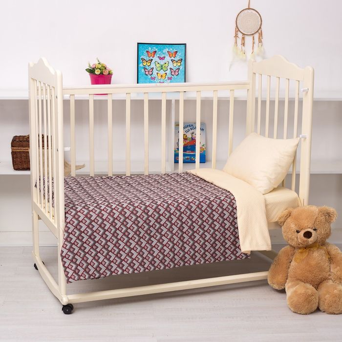 Покрывало гобеленовое "Этель" Розовые ромбы 110х140 ± 2 см