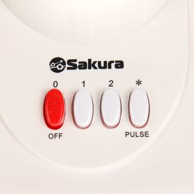 

Блендер Sakura SA-6230MR, стационарный, 450 Вт, 1.5 л, 2 скорости, импульс, белый