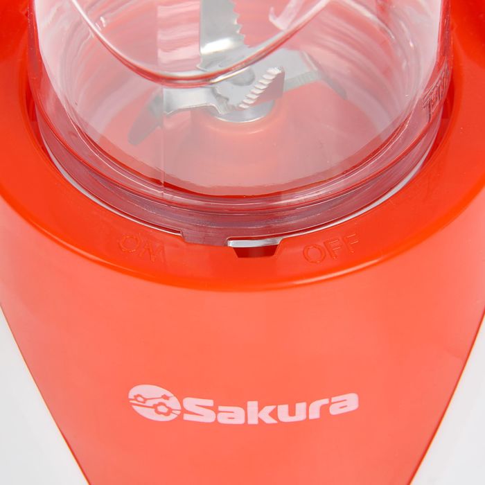 Блендер Sakura SA-6229A, 350 Вт, 0.6 л, для приготовления смузи, бело-оранжевый