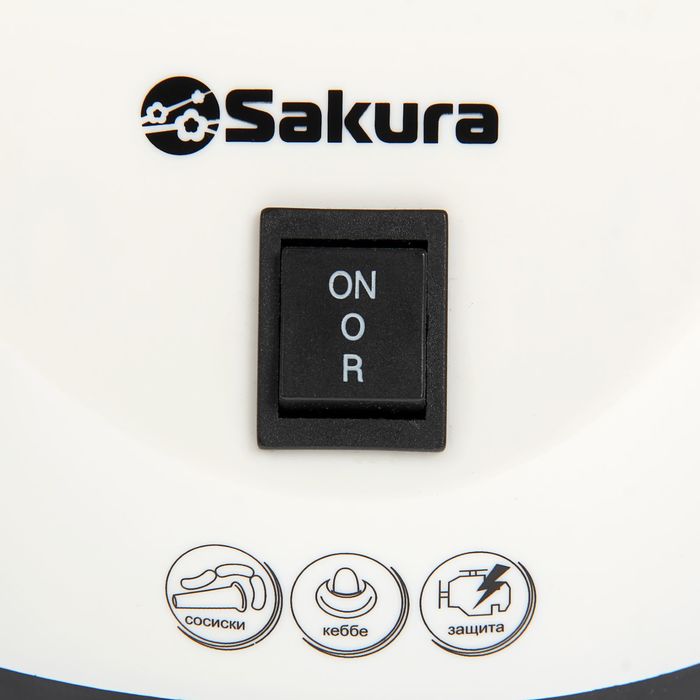 Мясорубка Sakura SA-6416S, 1400 Вт, реверс, белый