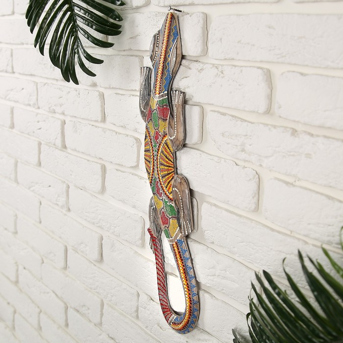 Сувенир дерево "Геккон разноцветный" 50 см