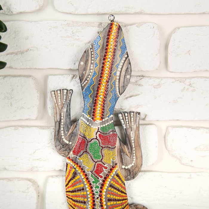 Сувенир дерево "Геккон разноцветный" 50 см