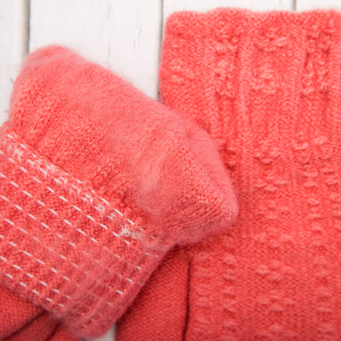 Перчатки молодёжные "Каприз", размер 20 (р-р произв. 10), цвет розовый 65580