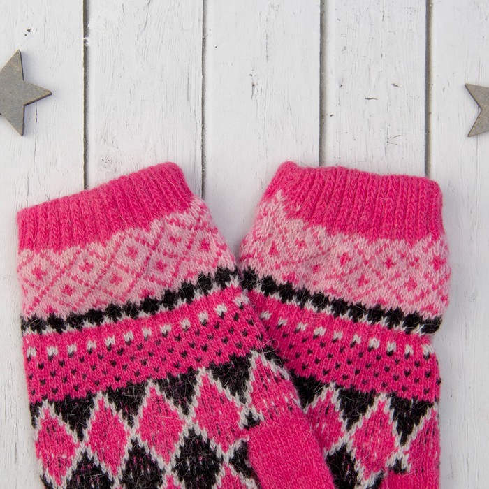 Перчатки молодёжные "Лилия", размер 20 (р-р произв. 10), цвет розовый 65526