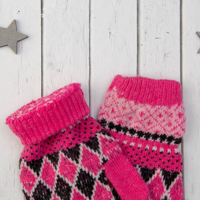 Перчатки молодёжные "Лилия", размер 20 (р-р произв. 10), цвет розовый 65526