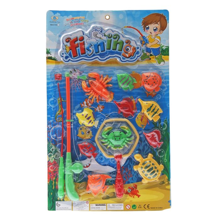 Рыбалка "Большой улов", 2 удочки, сачок, 10 рыбок