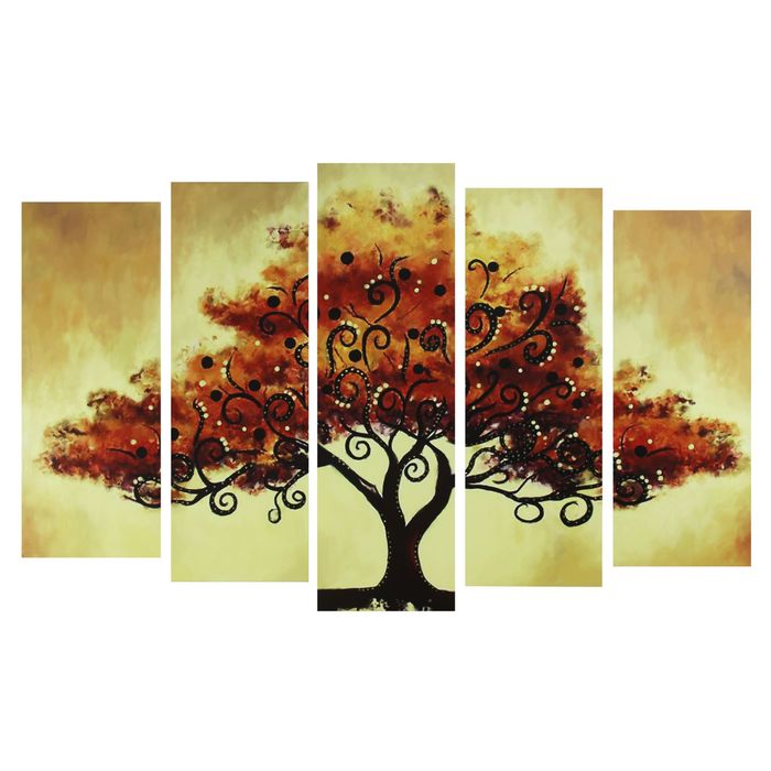 Модульная картина на подрамнике "Узоры на дереве"