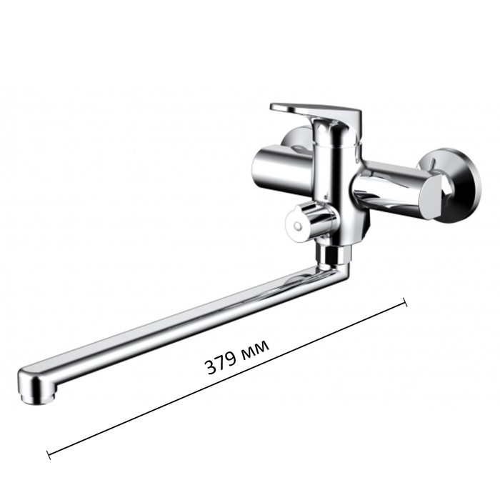 Смеситель для ванны и душа BRAVAT ELER F6191238CP-01L-RUS, с длинным изливом