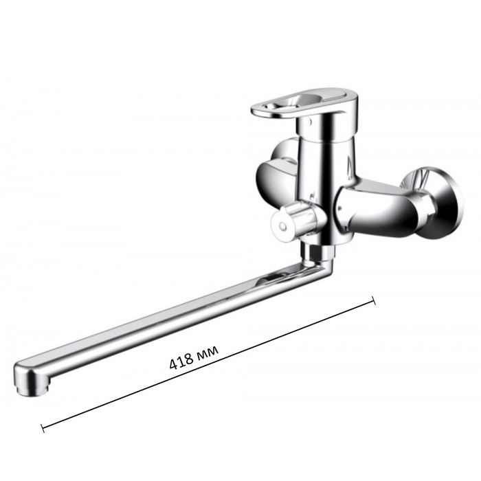 Смеситель для ванны BRAVAT LOOP, с длинным изливом