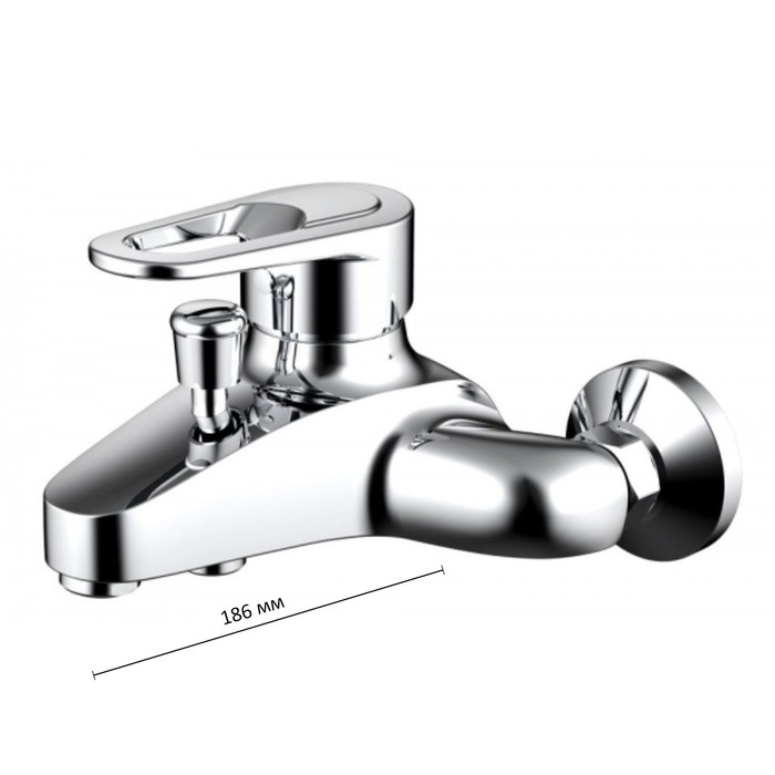 Смеситель для ванны BRAVAT LOOP, с коротким изливом