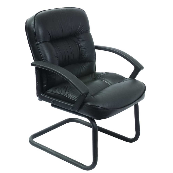 Кресло T-9908AXSN-Low-V низкая спинка черный кожа