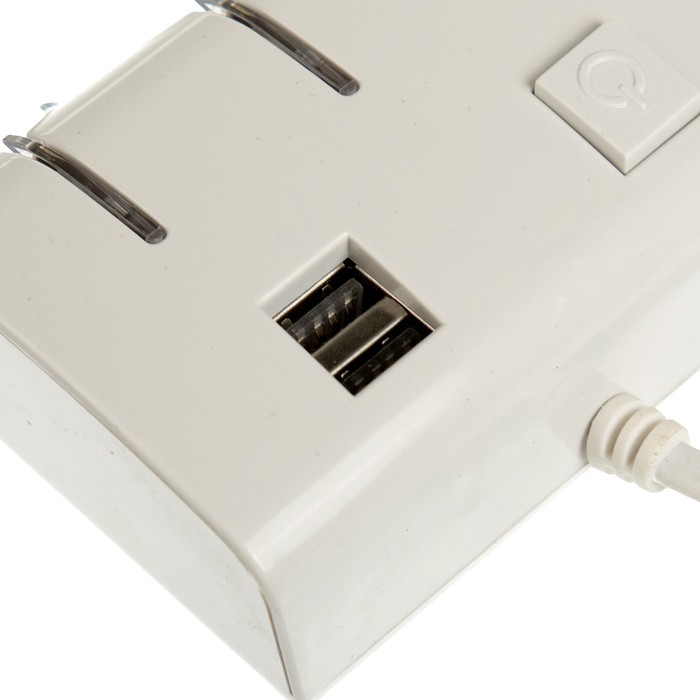 Разветвитель прикуривателя, 3 гнезда, 2 USB 1 А, 60 Вт, 12/24 В, подсветка, провод 70 см