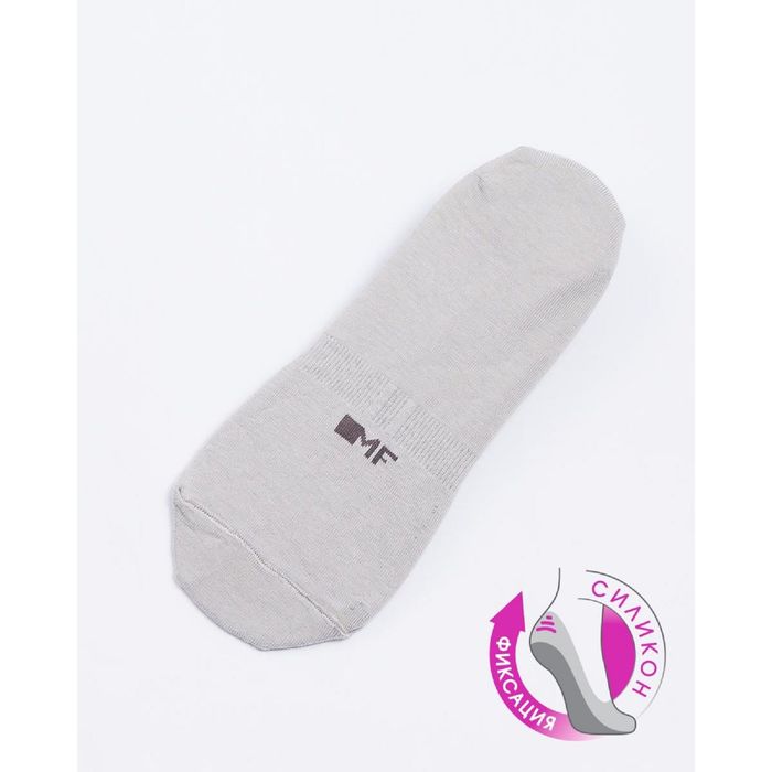 Носки-невидимки женские, цвет светло-серый, размер 25