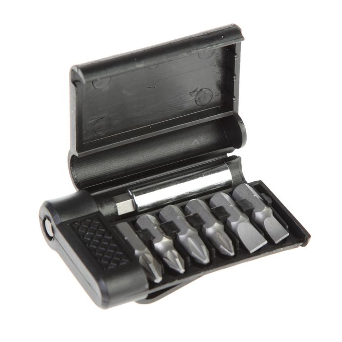 Биты FIT, набор 6 шт, CrV, 25 мм, адаптор