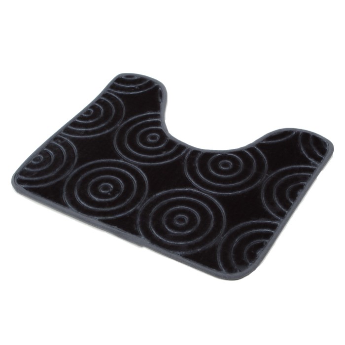 Набор ковриков для ванной и туалета "Завитки" 2 шт, цвет серый