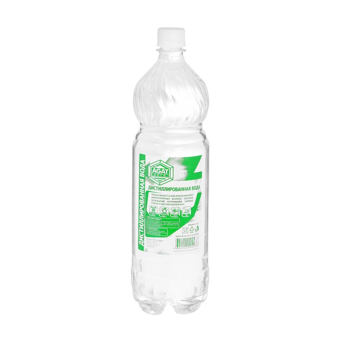 Вода дистиллированная АГАТ, 1,5 л дистиллированная вода oil right 20l