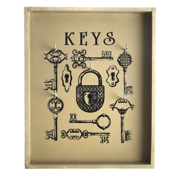 Ключница открытая "Амбарный замок" 33х26х4 см