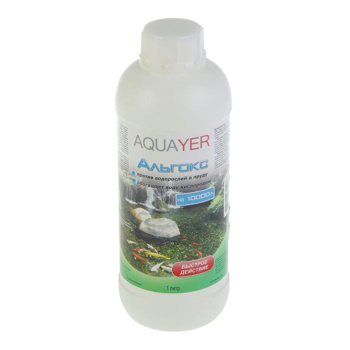 Кондиционер Aquayer Альгокс против зеленых водорослей для прудов, 1 л