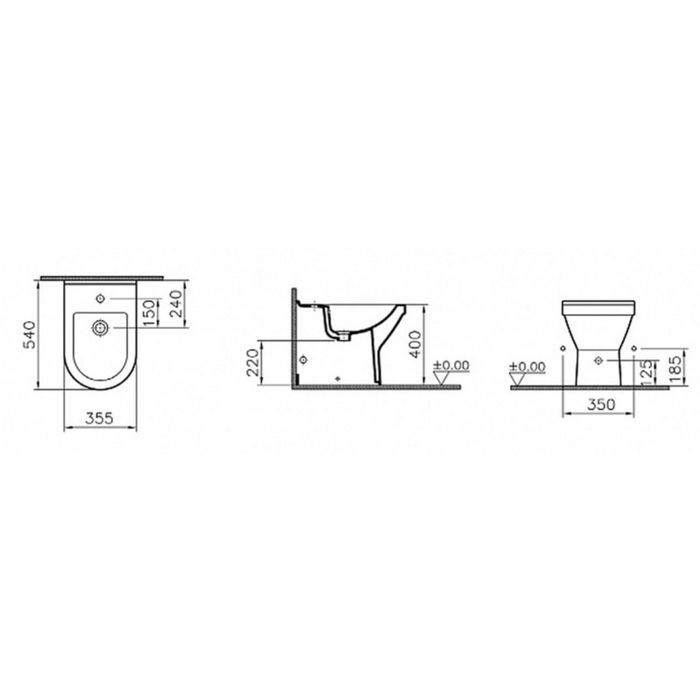 Биде Vitra напольное