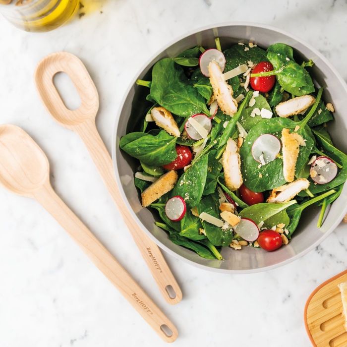 Миска для салата, 24х10см с сервировочними приборами, 30х6см Leo