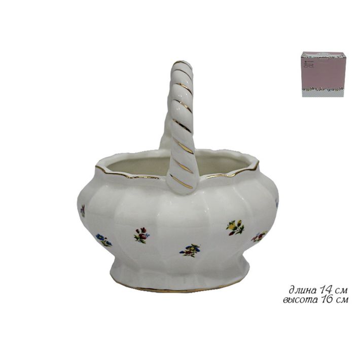 Сахарница в форме корзины "Полевые Цветы", в подарочной упаковке