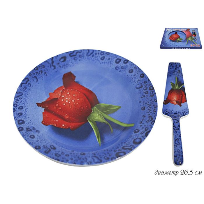 Тортовница с лопаткой, 26,5 см, в подарочной упаковке