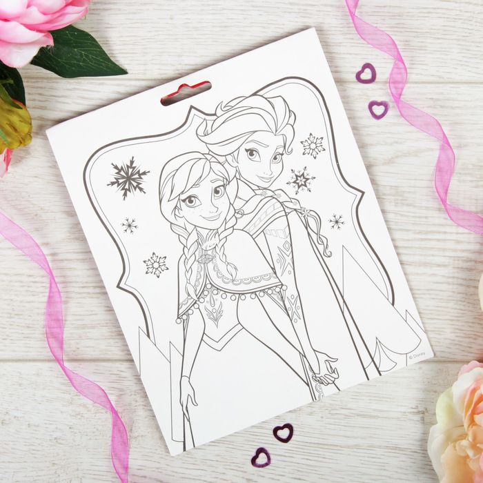 Фреска форменная "С Новым годом!" Холодное сердце + блестки, стека, фольга