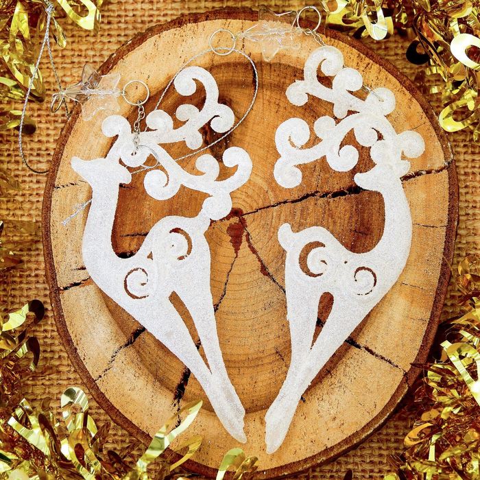 Украшение ёлочное "Грациозный олень" 5,5*18 см, микс