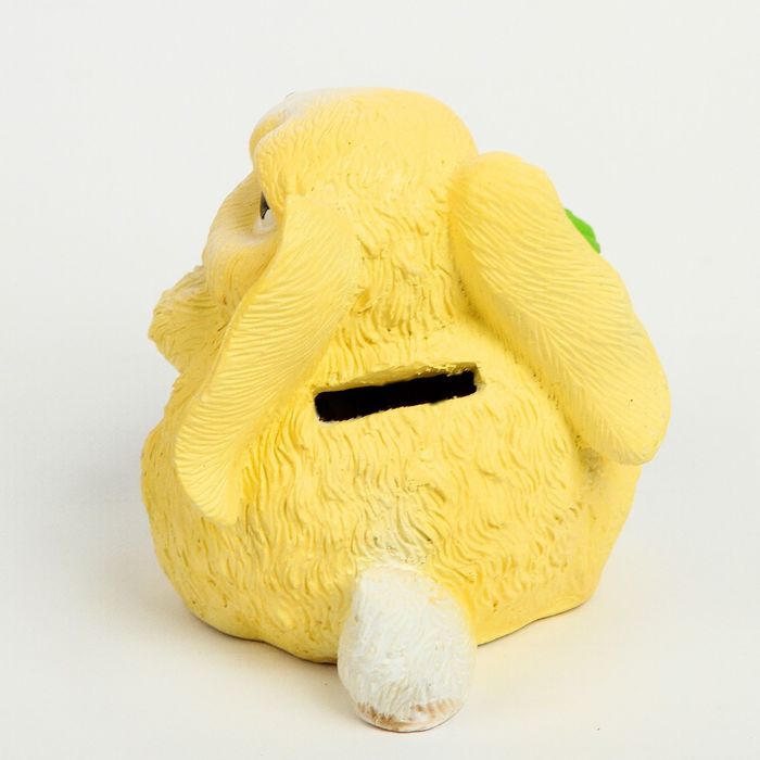 Копилка "Кролик маленький" 10см желтый