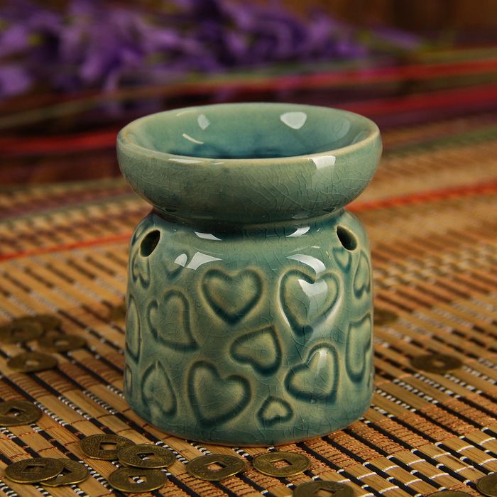 Аромалампа керамика "Сердечки" МИКС 7,5х6,5х6,5 см