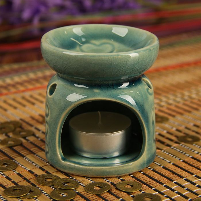 Аромалампа керамика "Сердечки" МИКС 7,5х6,5х6,5 см