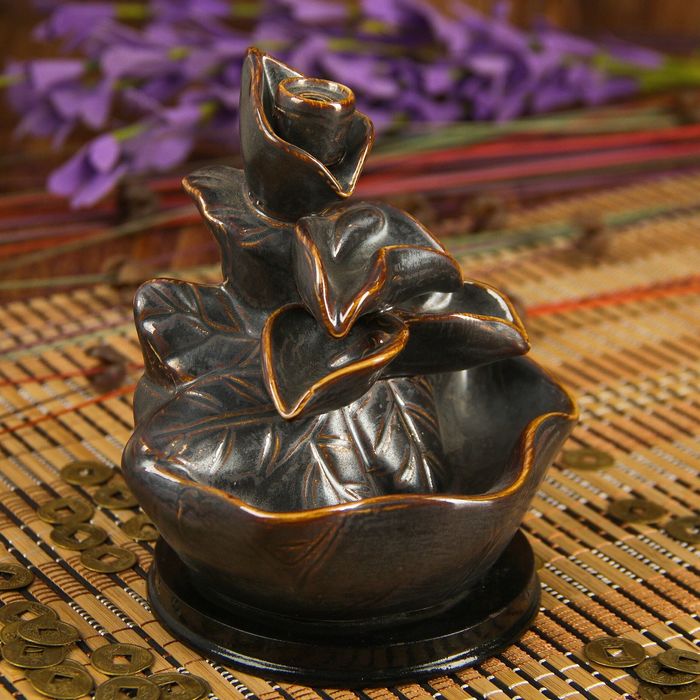 Подставка под благовония "Фонтан - Листья" 12,5х11х10 см