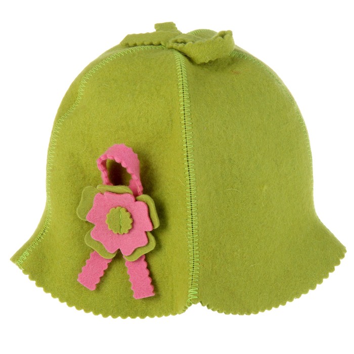 Банная шляпка «Кокетка», зелёная