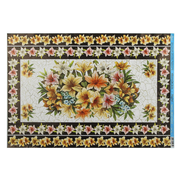 Декупажная бумага Litoarte "Цветочная скатерть" 49х34,3 см