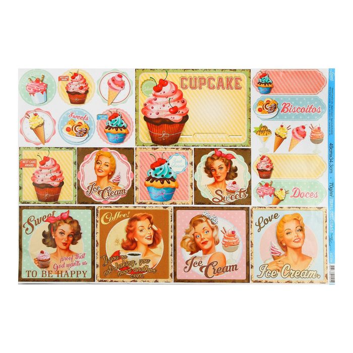 Декупажная бумага Litoarte "Дамочки" 49х34,3 см