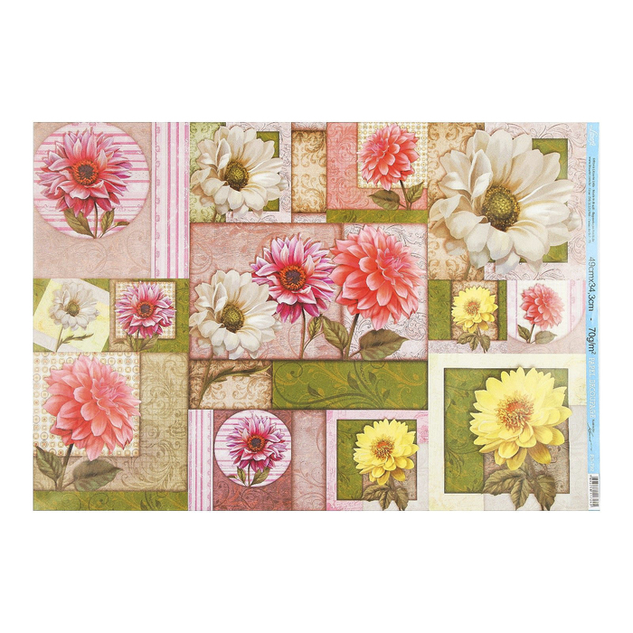 Декупажная бумага Litoarte "Садовые цветы" 49х34,3 см