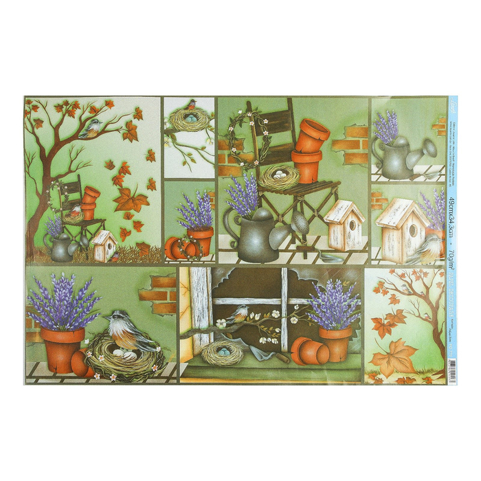 Декупажная бумага Litoarte "Осень в деревне" 49х34,3 см