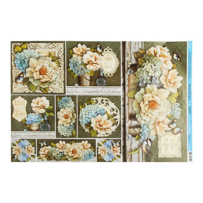 Декупажная бумага Litoarte "Королевский букет" 49х34,3 см