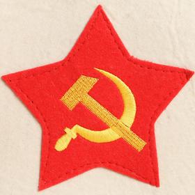 

Шапка для бани "Серп и молот" будёновка белая 2634868