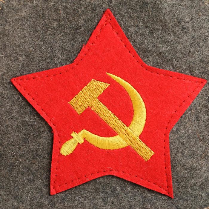 Будёновка «Серп и молот» (серый)