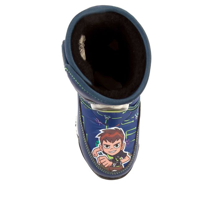 Дутики дошкольные со светодиодами арт. 6846C, синие, размер 29