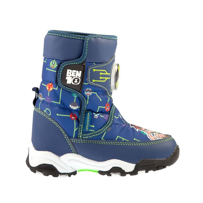 Дутики дошкольные со светодиодами арт. 6846C, синие, размер 31