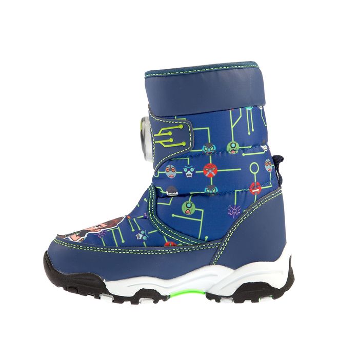 Дутики дошкольные со светодиодами арт. 6846C, синие, размер 31