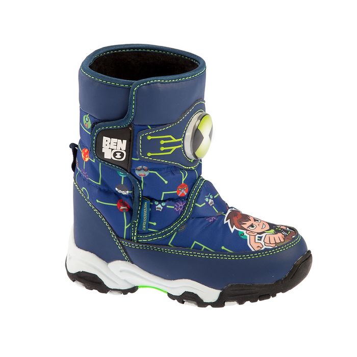 Дутики дошкольные со светодиодами арт. 6846C, синие, размер 32