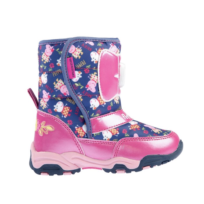 Дутики дошкольные со светодиодами арт. 6849A, синие, размер 29