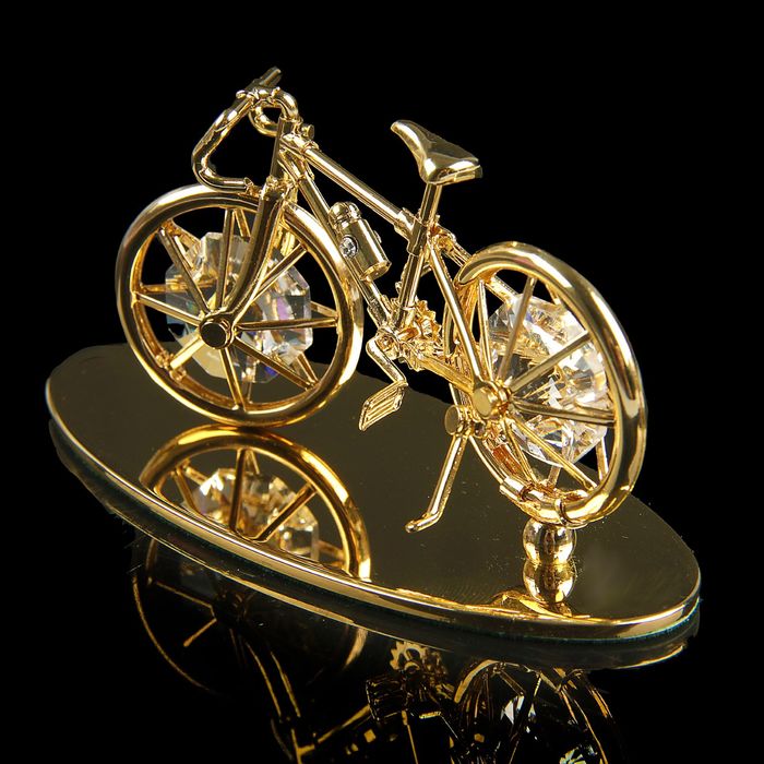Сувенир «Велосипед», 4,5×10×4,5 см, с кристаллами Сваровски