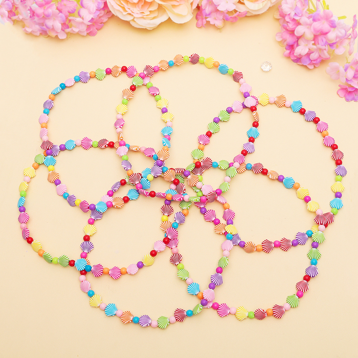 Бусы детские "Выбражулька" ракушки, цвет микс