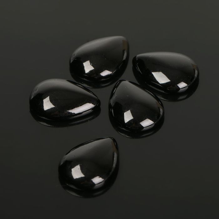 Кабошон капля 15*20мм (набор 5шт), под черный агат